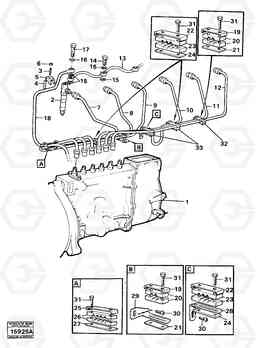 29873 Fuel pipes, injectors 861 861, Volvo Construction Equipment