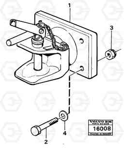 11131 Draft hook 93565 5350 5350, Volvo Construction Equipment