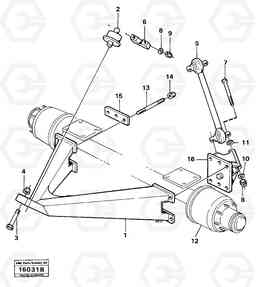 11819 Bogie-wheel suspension 5350B Volvo BM 5350B SER NO 2229 - 3999, Volvo Construction Equipment