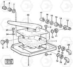 86721 Footbrake valve with mountings 861 861, Volvo Construction Equipment