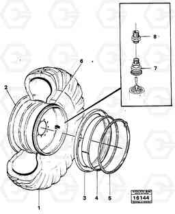 13024 Wheel equipment, tractor 861 861, Volvo Construction Equipment