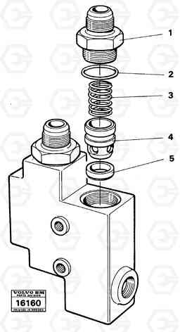 18813 Check valve 5350B Volvo BM 5350B SER NO 2229 - 3999, Volvo Construction Equipment