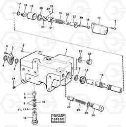 16912 Tipping valve. 5350B Volvo BM 5350B SER NO 2229 - 3999, Volvo Construction Equipment