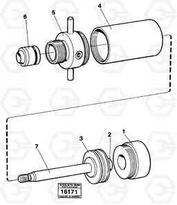 11121 Comp air cylinder tillv nr -1616 5350 5350, Volvo Construction Equipment