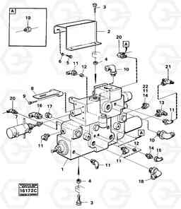 90620 Pilot and tipping valve, fitting Tillv Nr - 2123 5350 5350, Volvo Construction Equipment