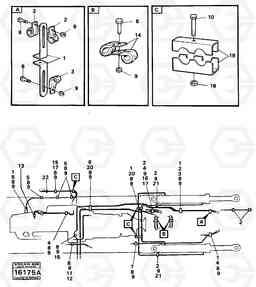 18362 Hydraulic system, clips Tillv Nr -1616 5350 5350, Volvo Construction Equipment