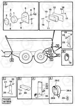 96615 Lighting,trailer 861 861, Volvo Construction Equipment