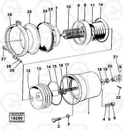 11665 Spring-brake cylinder 861 861, Volvo Construction Equipment