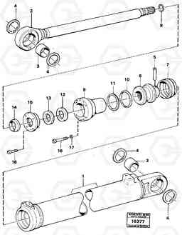 1409 Hydraulic cylinder tilting Tillv Nr -3324 4500 4500, Volvo Construction Equipment