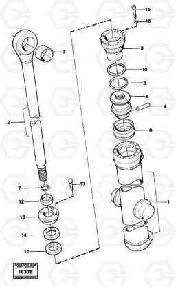 17744 Hydraulic cylinder lifting Tillv Nr -3324 4500 4500, Volvo Construction Equipment