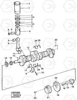 4238 Crankshaft and related parts 5350 5350, Volvo Construction Equipment