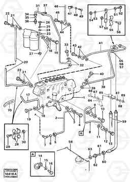 25698 Fuel system. 5350B Volvo BM 5350B SER NO 2229 - 3999, Volvo Construction Equipment