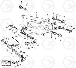 63609 Foot-brake valve fitting 5350B Volvo BM 5350B SER NO 2229 - 3999, Volvo Construction Equipment