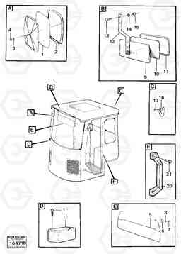 17481 Interior components and rear-view mirror Prod No 33301, 33302 4500 4500, Volvo Construction Equipment