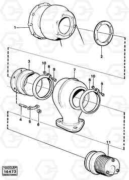 23714 Exhaust pressure regulator with Fitting Parts 5350B Volvo BM 5350B SER NO 2229 - 3999, Volvo Construction Equipment