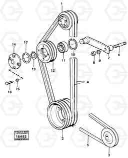 17005 Belt transmission 5350B Volvo BM 5350B SER NO 2229 - 3999, Volvo Construction Equipment