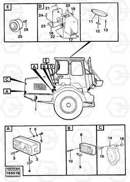 72684 Lighting,tractor 5350B Volvo BM 5350B SER NO 2229 - 3999, Volvo Construction Equipment
