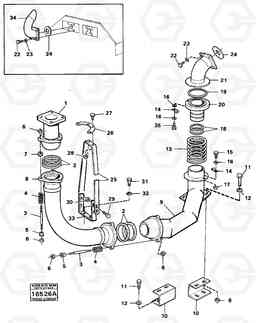 85076 Exhaust-heated body 98697 Tillv Nr -1616 5350 5350, Volvo Construction Equipment