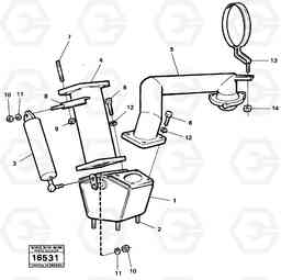 89988 Waste-gas heated body, valve 98698 Tillv Nr -1100 5350 5350, Volvo Construction Equipment