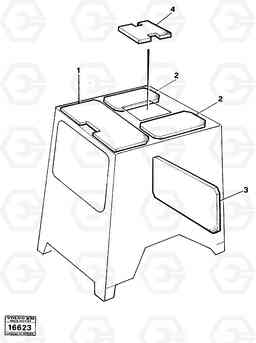 22550 Insulation, drivers cab 5350 5350, Volvo Construction Equipment