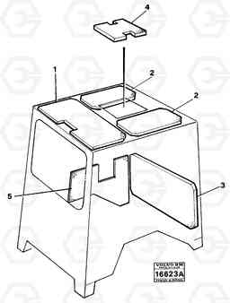 4928 Insulation, drivers cab A25 VOLVO BM VOLVO BM A25, Volvo Construction Equipment