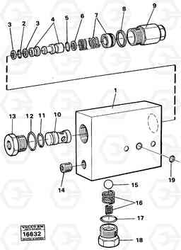 18462 Valve 97589 646 Tillv Nr: - 4879 616B/646 616B,646 D45, TD45, Volvo Construction Equipment