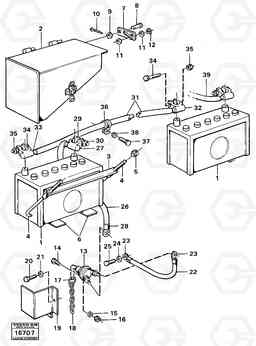 46390 Battery with assembling details 4600 4600, Volvo Construction Equipment