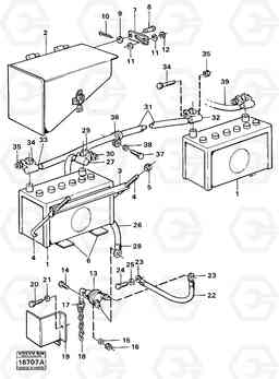 46402 Battery with assembling details 4600B 4600B, Volvo Construction Equipment