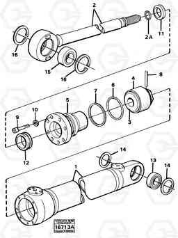 1581 Hydraulic cylinder 4600B 4600B, Volvo Construction Equipment