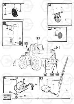 15365 Signalhorn reflexes and rear windshield Wiper 4600 4600, Volvo Construction Equipment