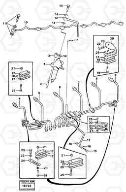 34577 Fuel system: td 100 a injectors 4600 4600, Volvo Construction Equipment