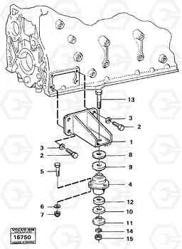 16441 Engine mounting 4600 4600, Volvo Construction Equipment