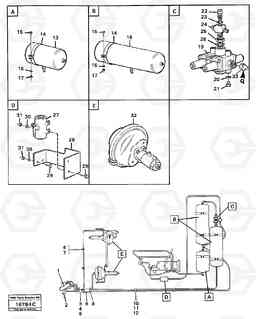 2863 Pneumatic system with componets L160 VOLVO BM L160, Volvo Construction Equipment