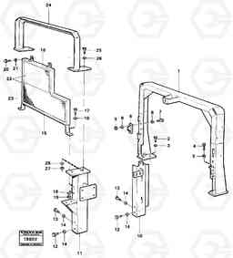 15121 Fitting parts for engine plates 4600 4600, Volvo Construction Equipment