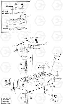 24413 Cylinder head prod no 16300,16305, 16307 4300 4300, Volvo Construction Equipment