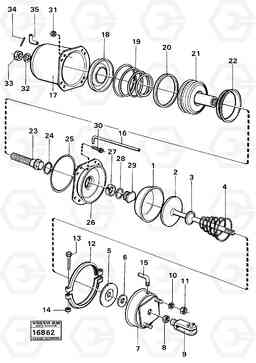 11113 Spring-brake cylinder tillv nr 1244-1616 5350 5350, Volvo Construction Equipment