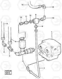 34573 Connection to pump 5350 5350, Volvo Construction Equipment