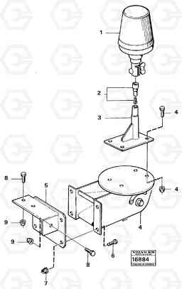 88942 Rotation warning light 99059 5350 5350, Volvo Construction Equipment