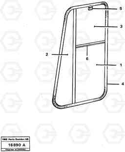 43342 Vent pane. L70 L70 S/N -7400/ -60500 USA, Volvo Construction Equipment