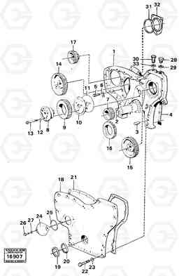 24736 Timing gears and timing gear casing 4500 4500, Volvo Construction Equipment