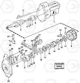 26297 Fuel injection pump governor part Prod Nr 16303,16304 616B/646 616B,646 D45, TD45, Volvo Construction Equipment