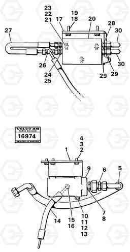 18886 Valves with connections 99159 Tillv.nr -2223 4200 4200, Volvo Construction Equipment