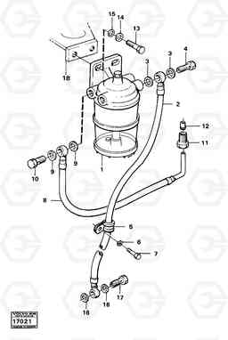 19342 Slurry separator with fitting parts 616B/646 616B,646 D45, TD45, Volvo Construction Equipment