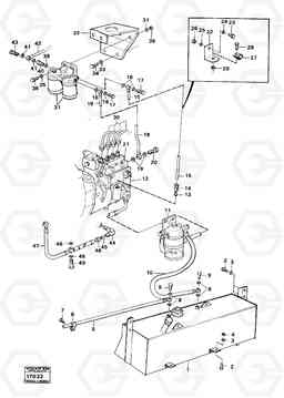 19340 Fuel system mo-59799 616B/646 616B,646 D45, TD45, Volvo Construction Equipment