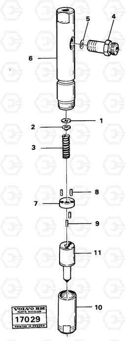 29377 Injector 616B/646 616B,646 D45, TD45, Volvo Construction Equipment