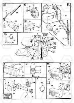 97137 Lighting and windscreen wipers Prod Nr 36107,36125 616B/646 616B,646 D45, TD45, Volvo Construction Equipment