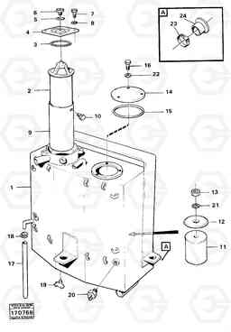 83847 Hydraulic oil tank 616B/646 616B,646 D45, TD45, Volvo Construction Equipment