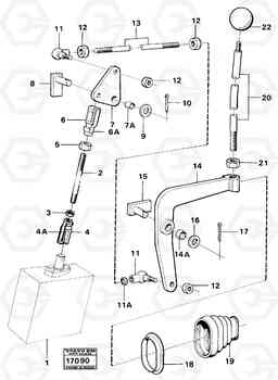 28774 Hydraulic controls loader unit 98888 616B/646 616B,646 D45, TD45, Volvo Construction Equipment