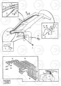 98463 Hydraulic pipes and guard plates. L160 VOLVO BM L160, Volvo Construction Equipment