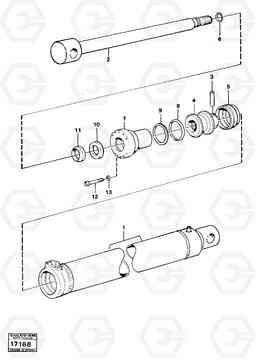 16088 Hydraulic cylinder. L160 VOLVO BM L160, Volvo Construction Equipment